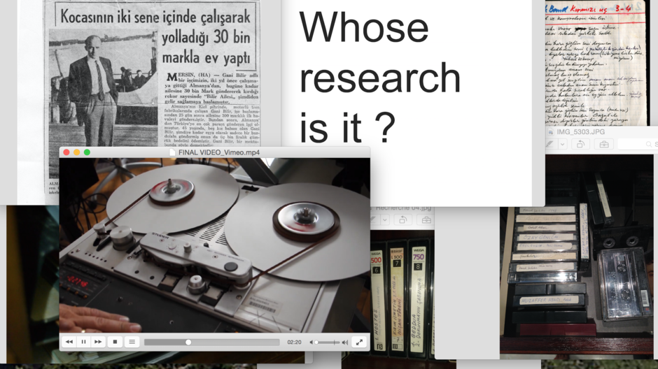 Cana Bilir-Meier, Ses Alma Rehberi, Bildcollage, Lecture-Film-Performance, 2016