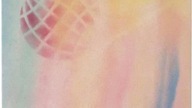 Niko Abramidis & NE, Global Desert, 2017, Acryl, Sprühfarbe und Stickerei auf Leinwand