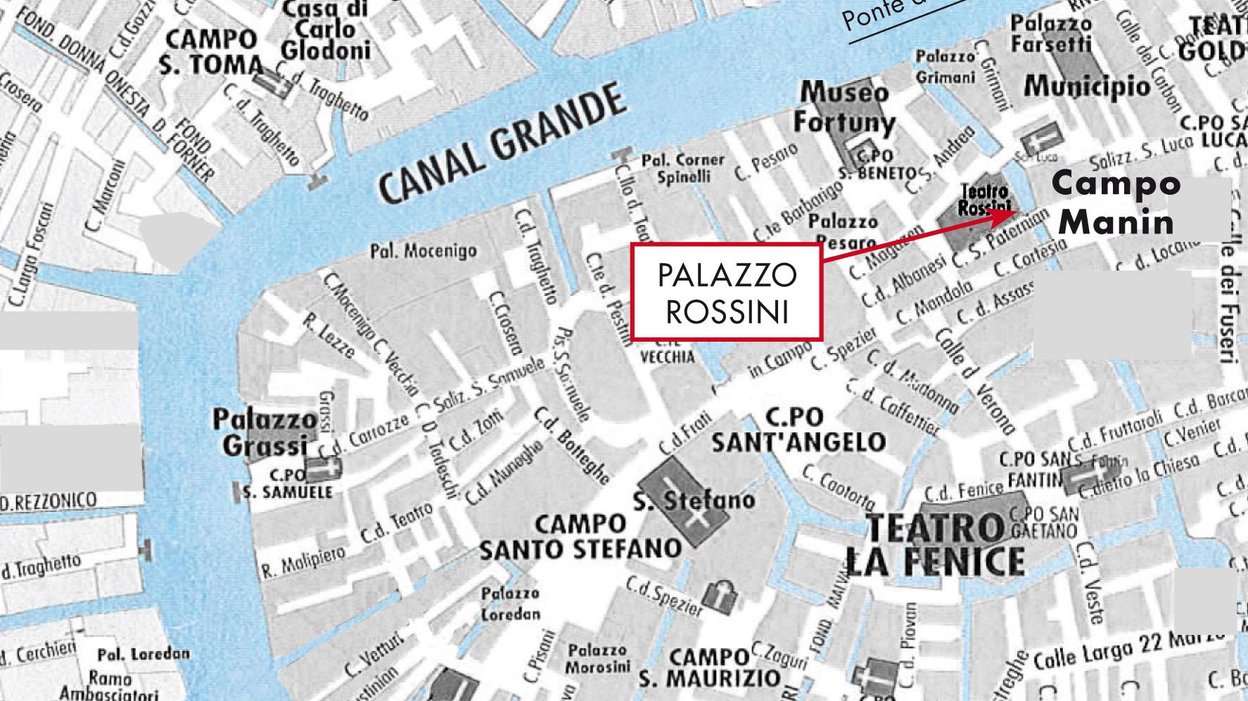 Location map Palazzo Rossini