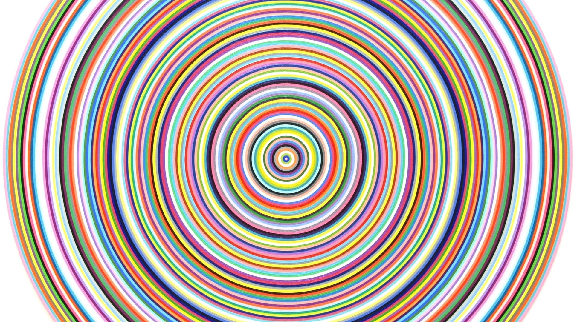 Ekrem Yalcindag, Impressions from the Streets, 2011, Öl auf Leinwand und Holz, Durchmesser 2m, Courtesy Kai Middendorff Galerie