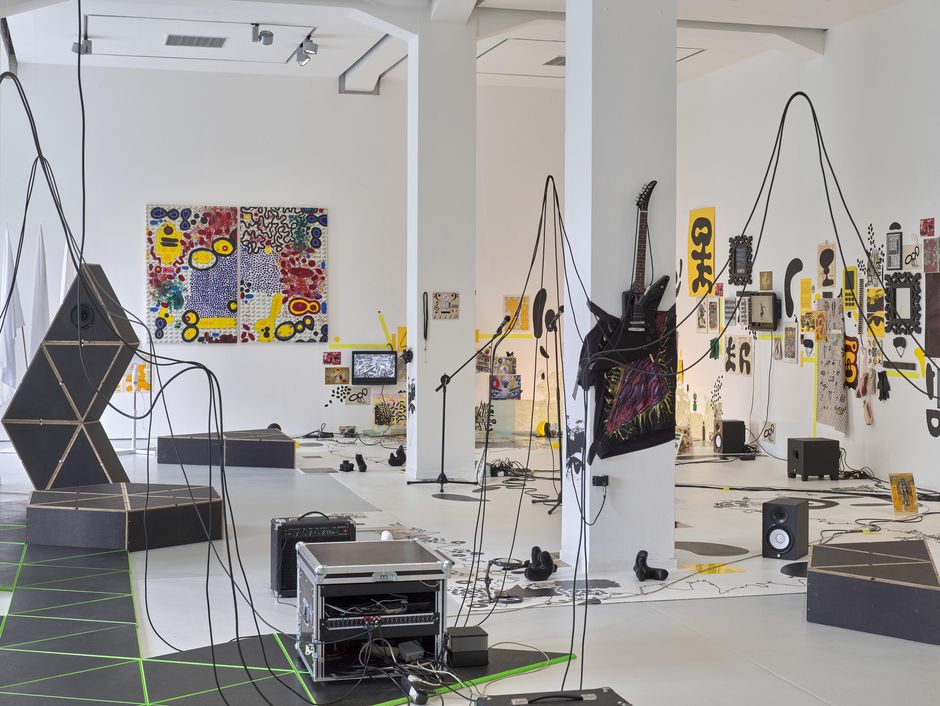 Julia Bünnagel, Mike Hentz, Catherine Lorent, Installation view Listen to the Image, Look at the Sound KAI 10 | ARTHENA FOUNDATION, Photo: Achim Kukulies, Düsseldorf