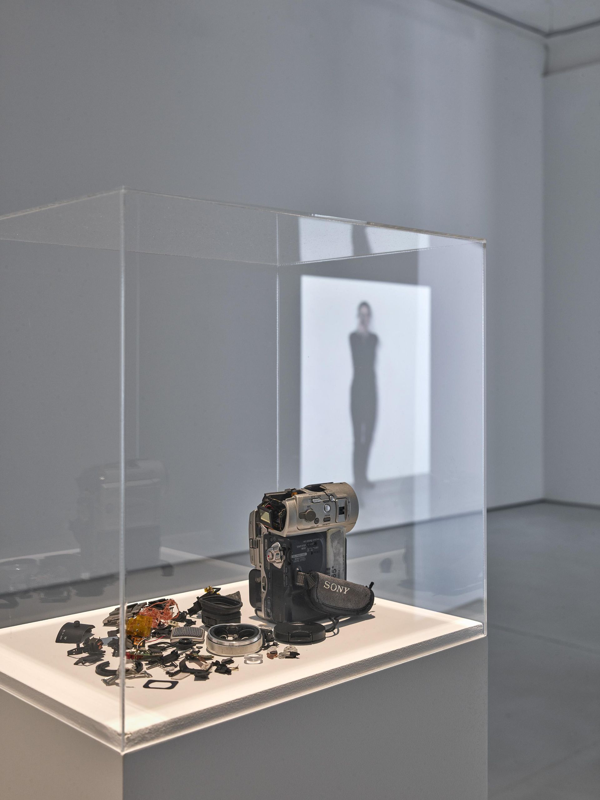 Installation view Luzia Hürzeler, If looks could kill, 2011, Installation with 2 synchronized video projections with sound (5:46'), Dimensions variable in KAI 10 | ARTHENA FOUNDATION / Courtesy the artist / Photo: Achim Kukulies, Düsseldorf