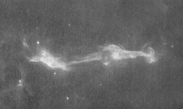 Wolfgang Zach, Herbig-Haro Objekt HH 110, ESA 2012 (Detail), 2019, Pencil with plotter on handmade paper, 157 x 710 cm, Courtesy the artist