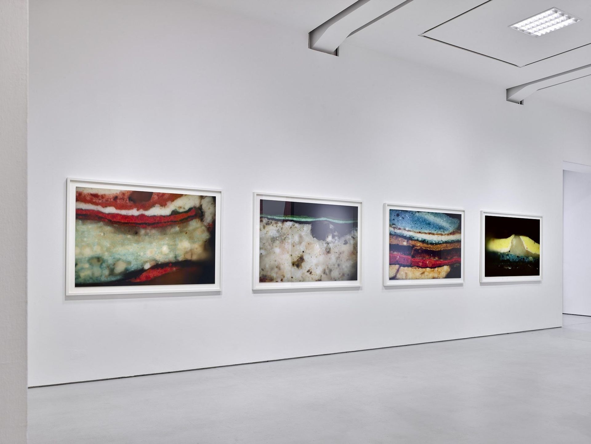 Dove Allouche, Repeint_5 (C2RMF71523), 2019-2020, Repeint_21, 2019-2020, Repeint_4 (C2RMF71524), 2019-2020, Repeint_9, 2019-2020, Installation view in KAI 10 | ARTHENA FOUNDATION, Courtesy the artist and gb agency, Paris, Photo: Achim Kukulies, Düsseldorf