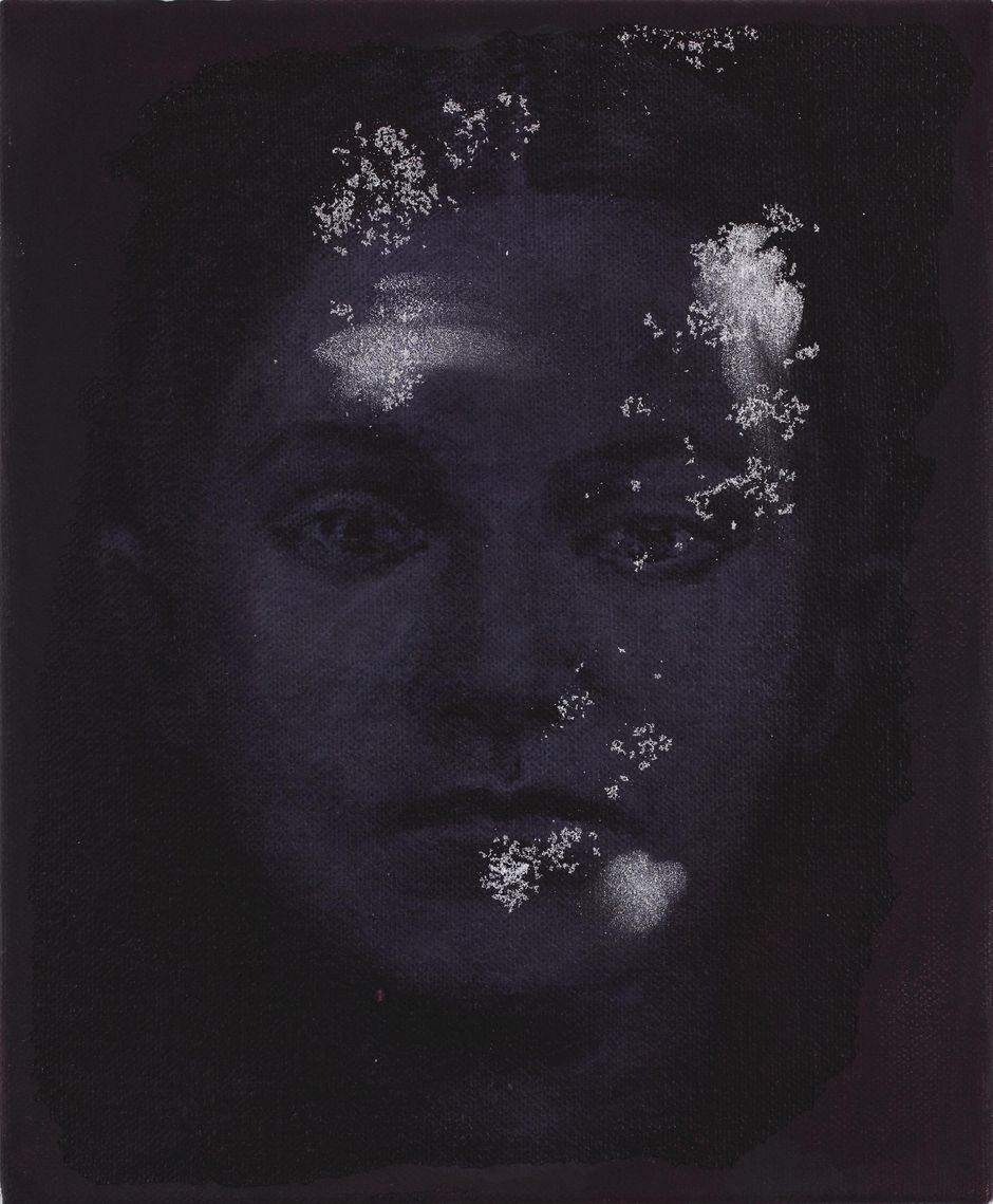 Sibylle Springer, Lyda, 2020, from the series „Serial Killers“, 2019/2020, Acrylic, tempera and pigments on canvas, 36 x 30 cm, Courtesy: the artist © VG Bild-Kunst, Bonn 2020, Photo: Frank Scheffka