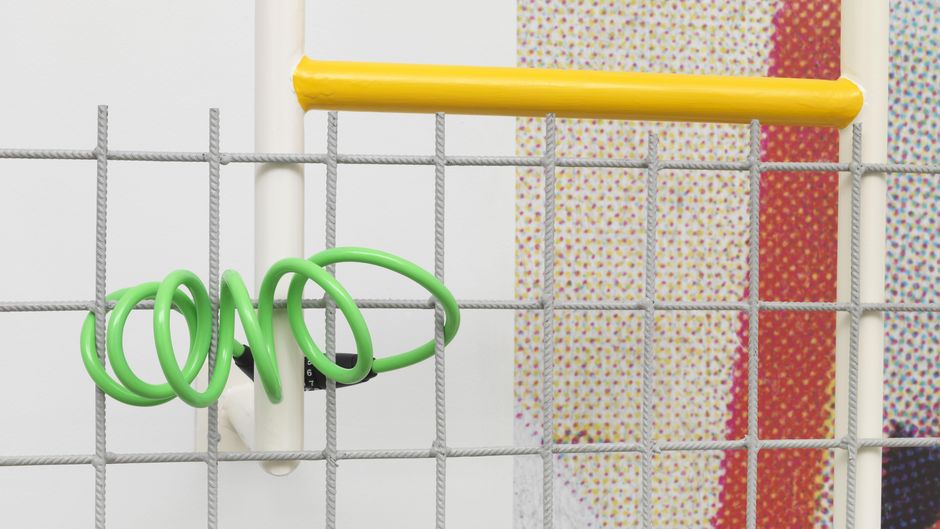 Eva Berendes, Assemblage (bicycle lock), Detail, 2015, Courtesy the artist