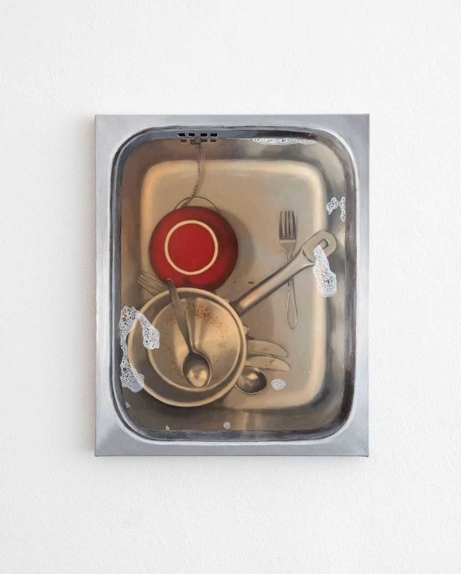 Helene Appel, Sink (with dishes) V, 2023, Courtesy the artist and The Approach Gallery, London, Photo: Stine Heger